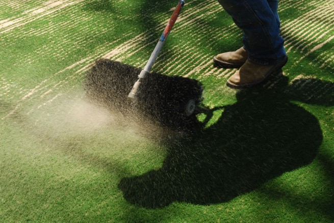 Kennewick artificial turf installation - base layer aggregate